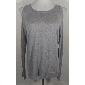 Vince Camuto XS Top Heather Gray Cold Shoulder